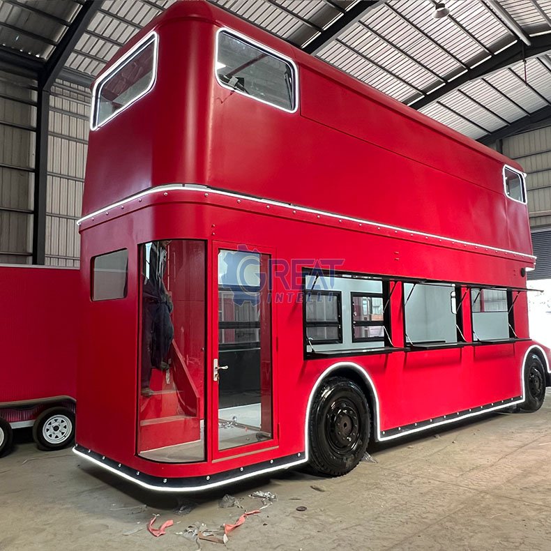 2 Story Concession Mobile bar Food Trailer Food caravan Mobile Restaurant Kitchen Food on Wheels