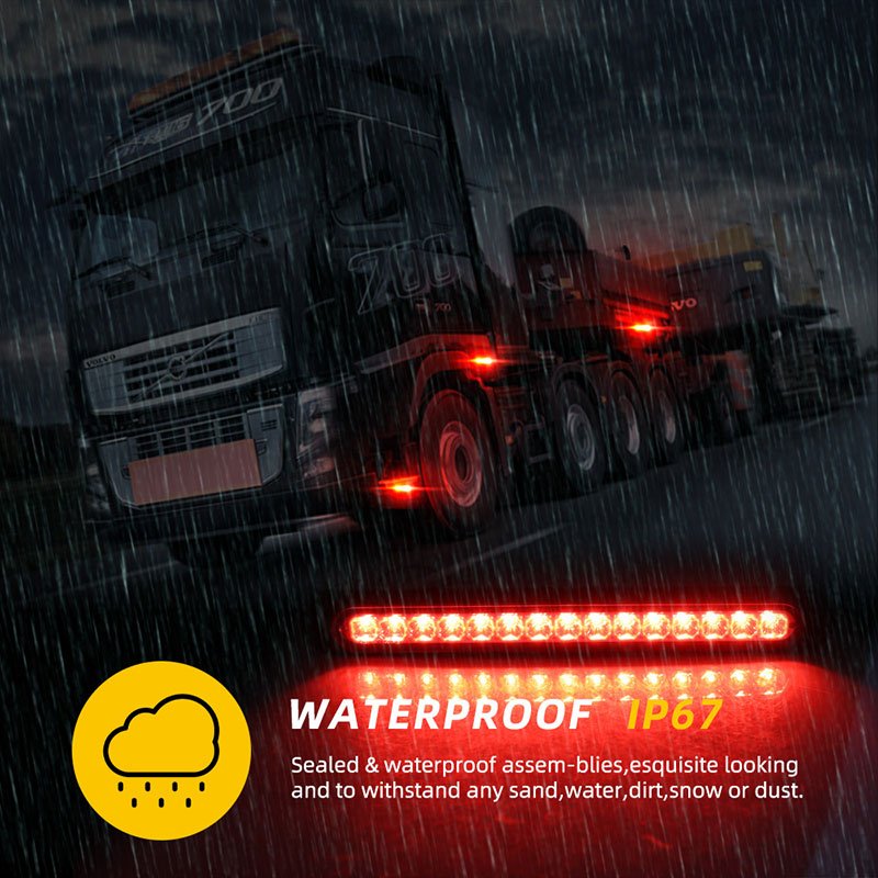 Super Bright Work Light 15 Led Waterproof Trailer Bus Lorry Clearance Lamp Ultra Slim Led Flashing Rim Lights Truck Side Light