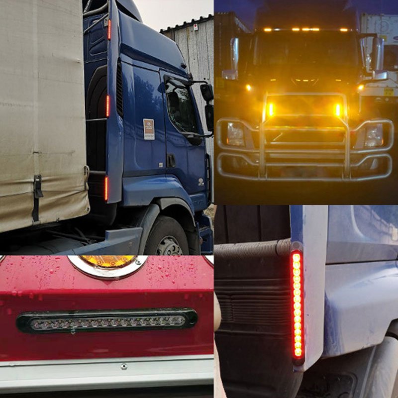 Super Bright Work Light 15 Led Waterproof Trailer Bus Lorry Clearance Lamp Ultra Slim Led Flashing Rim Lights Truck Side Light