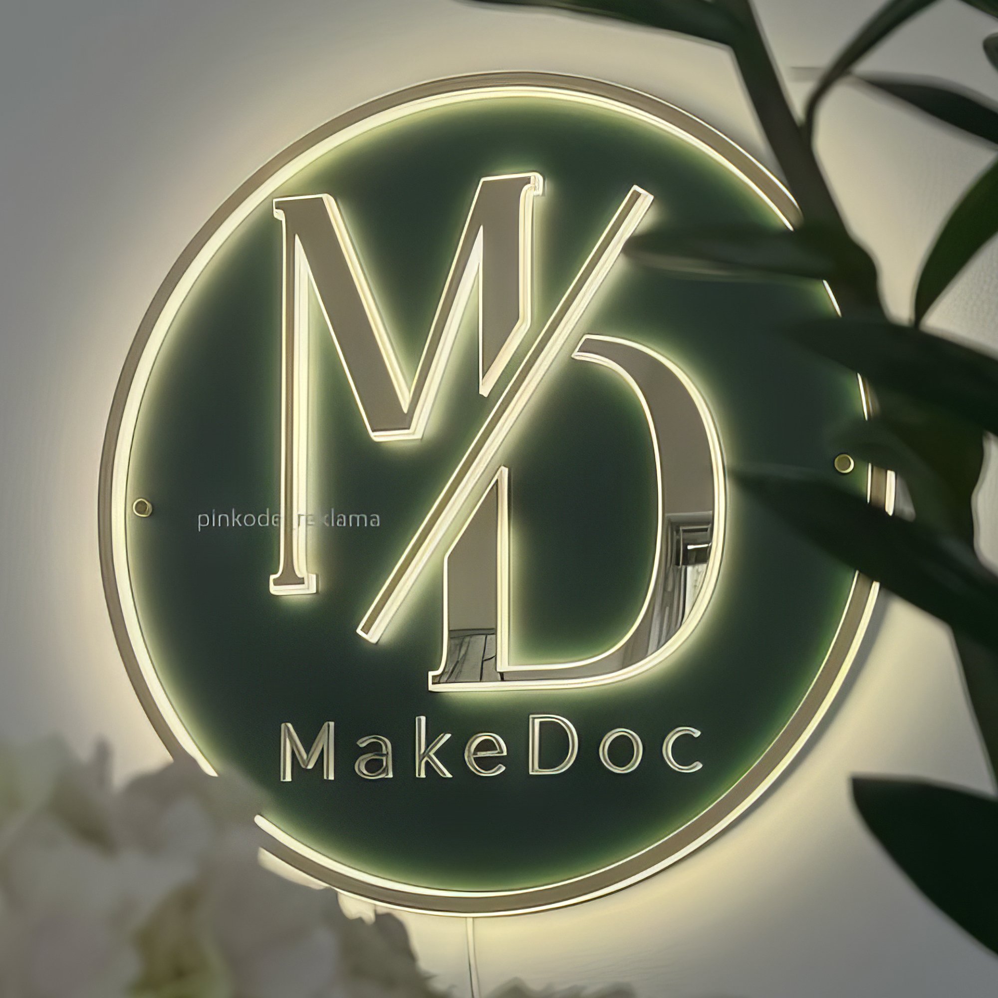 Led Sign Board Logo Signboard Wall Signs Custom 3D Light up Letters Signs Circle for Nails Spa Hair Salon Studio