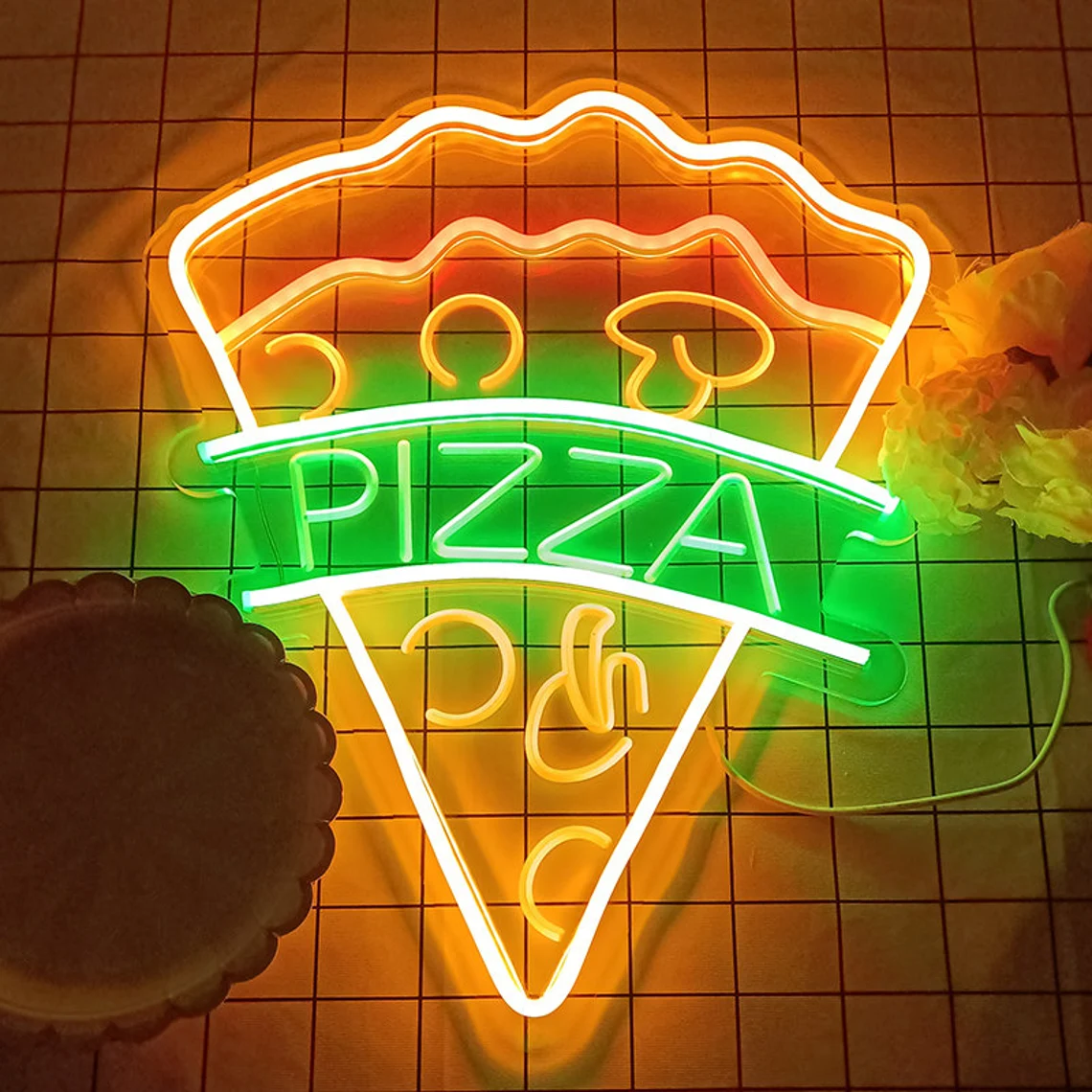 Remote Control Custom Neon Led Sign Pizza Personalized LED Sign Night Light Shop Pub Restaurant Wall Home Decor