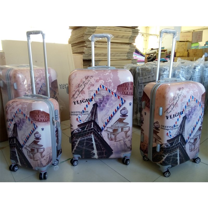 China Supplier 3 Pcs UK Flag Printed Hard Luggage Suitcases Luggage