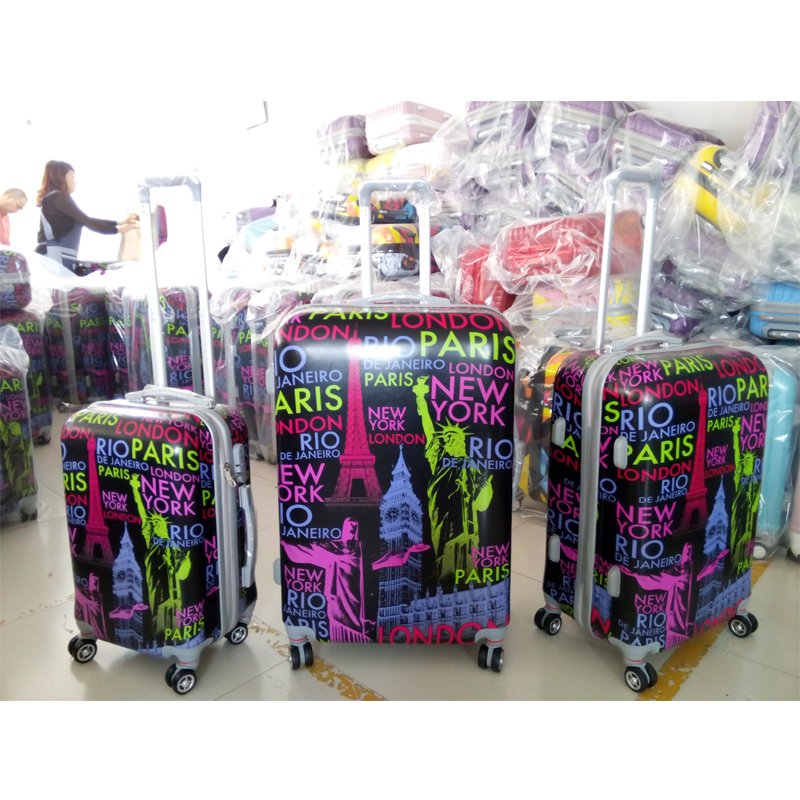 China Supplier 3 Pcs UK Flag Printed Hard Luggage Suitcases Luggage