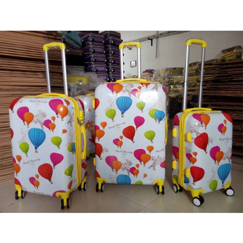 China Supplier 3 Pcs UK Flag Printed Hard Luggage Suitcases Luggage