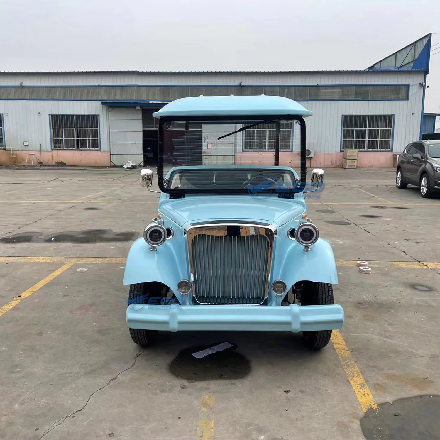 2024 New Style 11 Seats Luxury Electric Sightseeing Beach Cart Classic Vintage Golf Cart Sightseeing Car