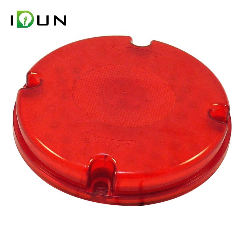 24v 7 Inch Round 44 Leds Amber Red Truck Warning Rear Light Bus Single Light Led Trailer Tail Stop Turn Lights Waterproof IP67