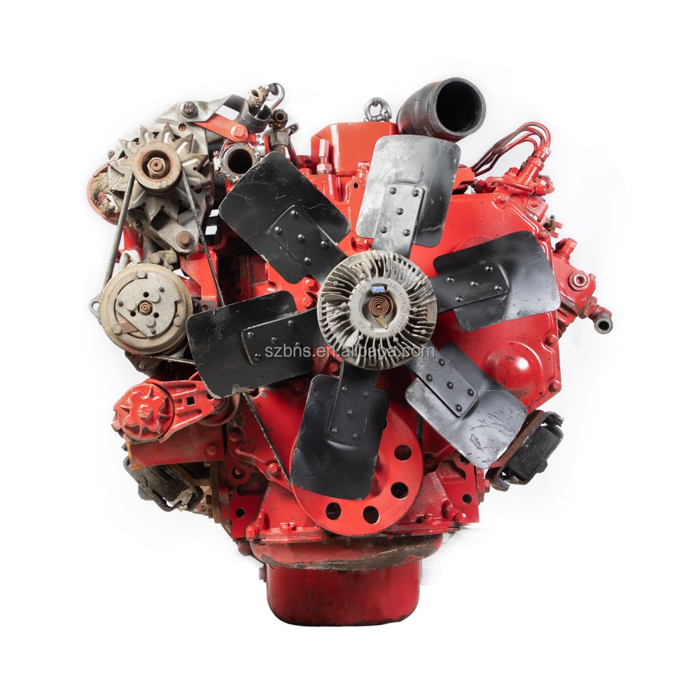 Turbocharged 3.9L 4BT Used Diesel Engine Aftercooled CUMMINSs 4BTA Motor With Transmission for Midsize Box Trucks
