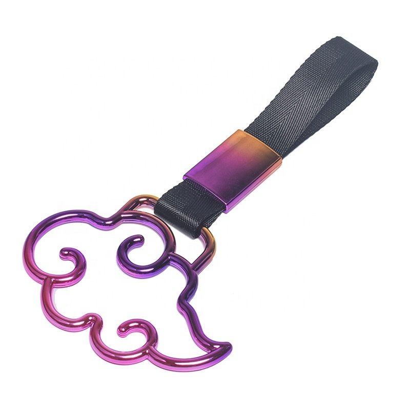 JDMotorsport88 JDM Neo Chrome Tsurikawa Rings Car Handle Straps Drift Charm Rear Bumper Warning Ring Decor Subway Bus
