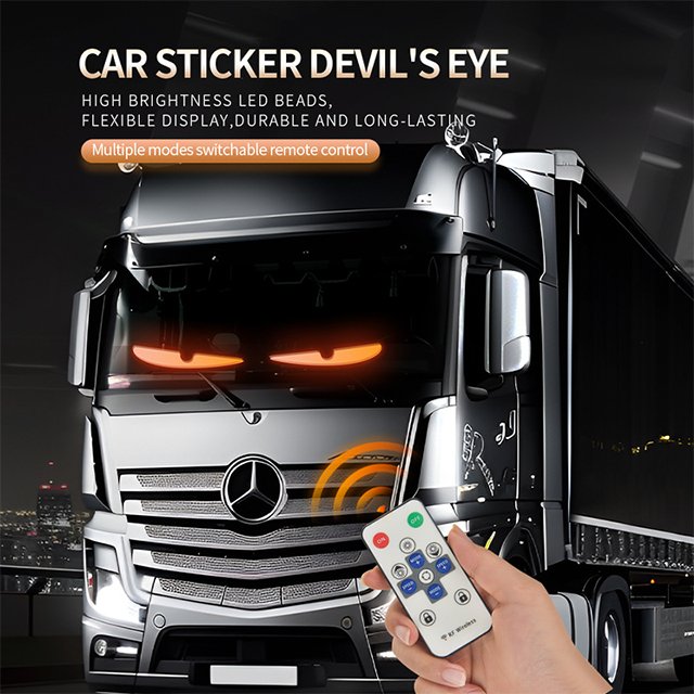 Truck Car Bus Windshield Devil Eye Flexible LED Display Screen Light up Message Soft LED Sign Board Programmable LED Ticker