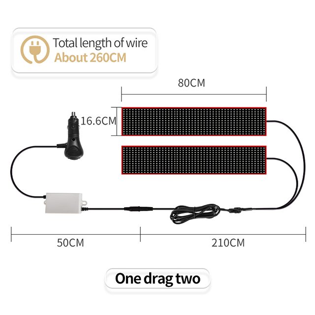 Truck Car Bus Windshield Devil Eye Flexible LED Display Screen Light up Message Soft LED Sign Board Programmable LED Ticker