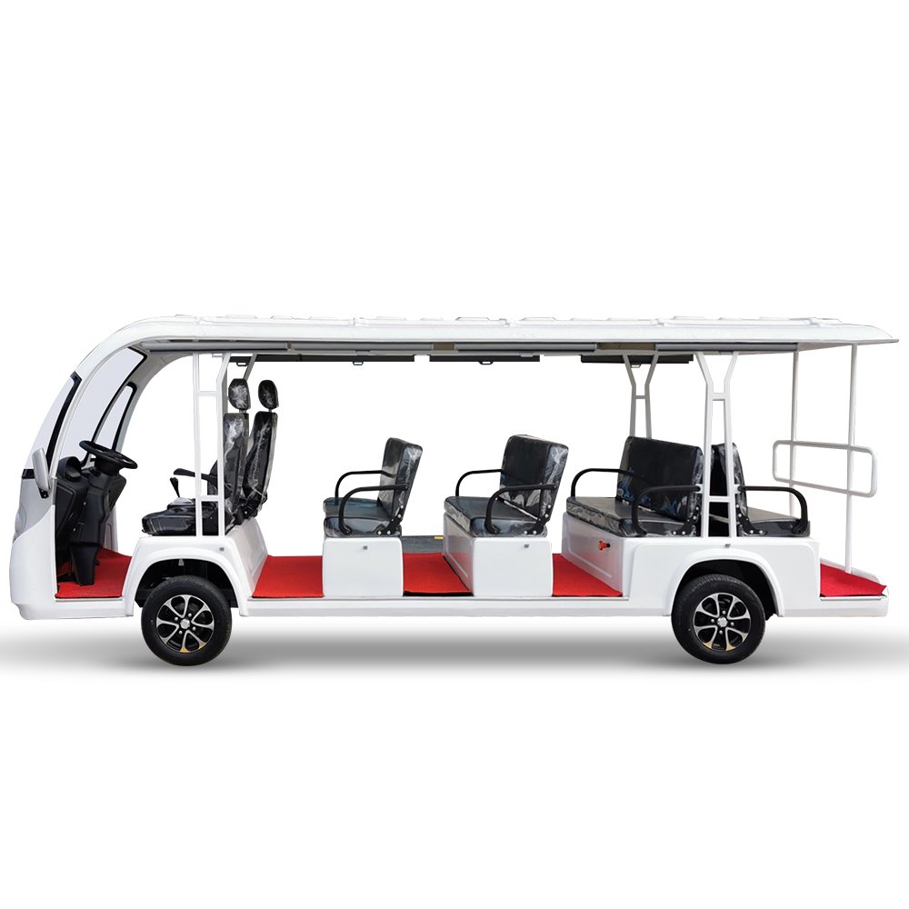 11 Seats 48V/72V 110km Classic Electric Sightseeing Car Off-Road Battery Powered Shuttle Enclosed Bus & Car