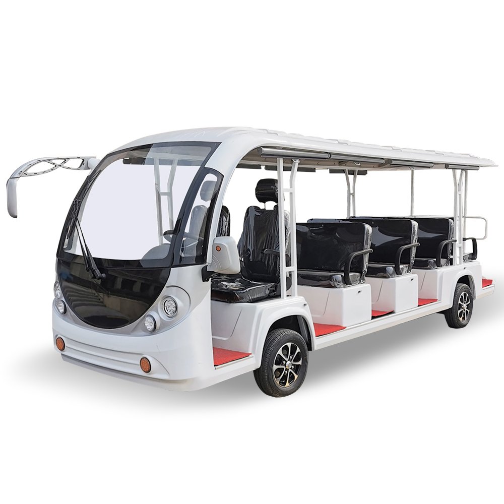 11 Seats 48V/72V 110km Classic Electric Sightseeing Car Off-Road Battery Powered Shuttle Enclosed Bus & Car