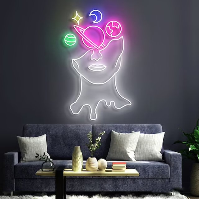 Rebow Dropshipping Acrylic Custom Led Light Neon Sign Waterproof Neon Sign Art for Bar Sign Bedroom Birthday Party Home