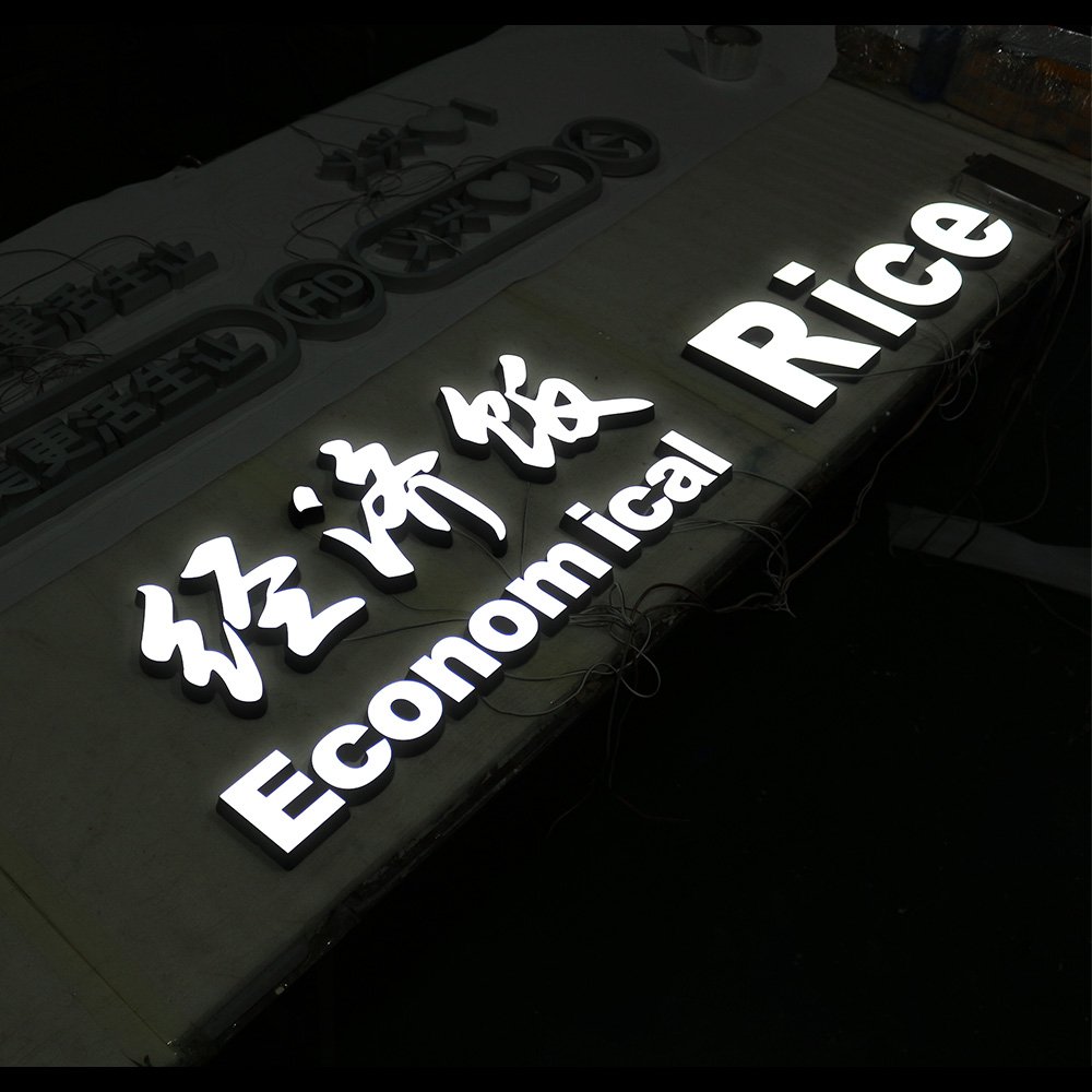 Mini Acrylic Letter Outdoor Brand Logo Frontlit Customized Indoor Slogan
