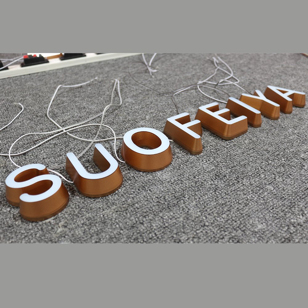 Mini Acrylic Letter Outdoor Brand Logo Frontlit Customized Indoor Slogan
