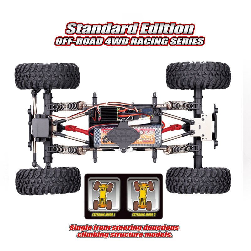 RH Four-wheel Drive Full Scale Remote Control Climbing Car 1:10 Front Steering Brushed Rock Car Model Car REMO 1071