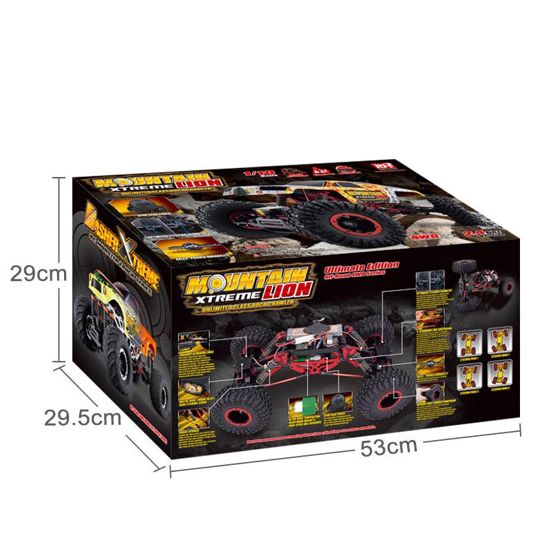 RH Four-wheel Drive Full Scale Remote Control Climbing Car 1:10 Front Steering Brushed Rock Car Model Car REMO 1071