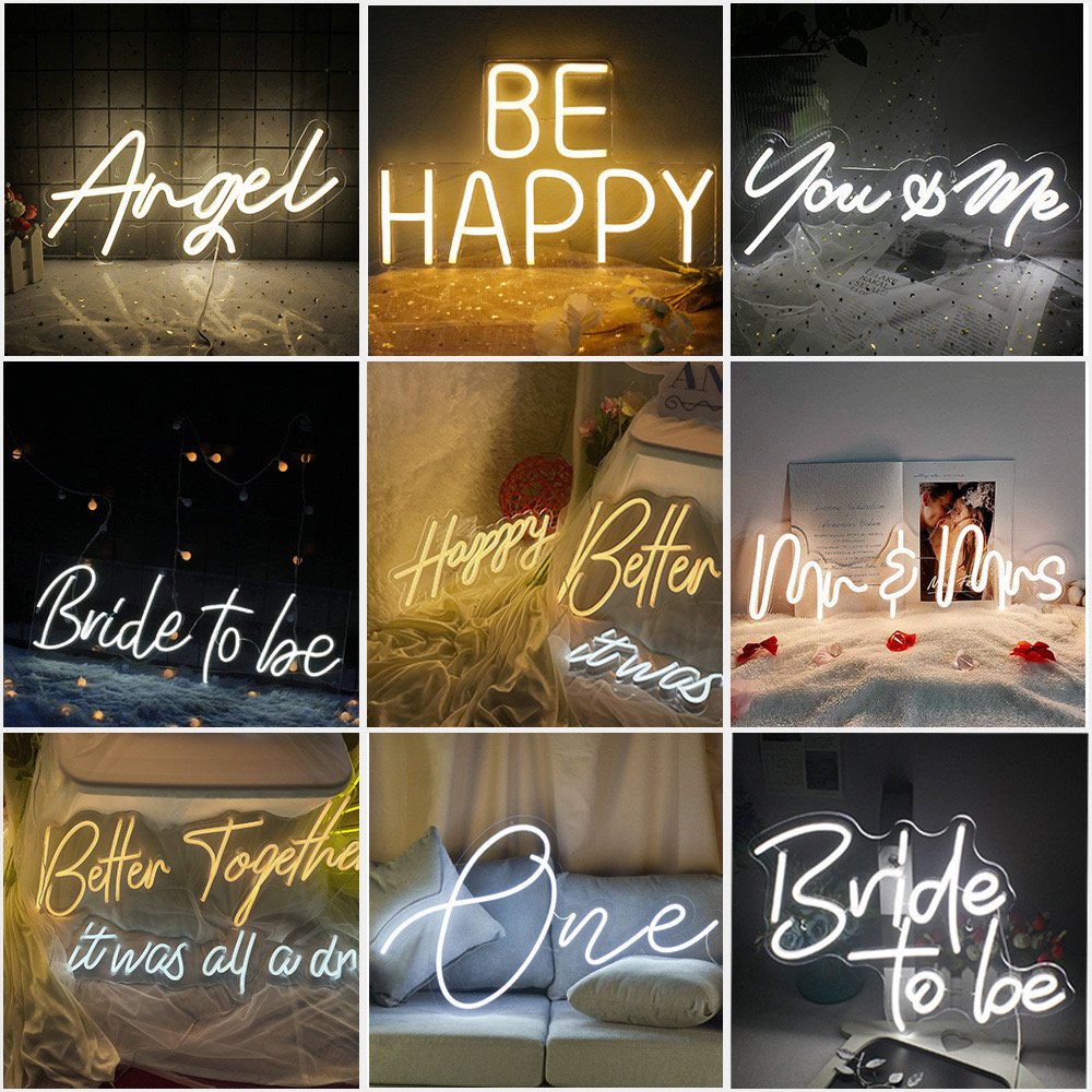 Wholesale Custom Neon Sign 12V Free Design Waterproof LED Neon Light Sign for Party Home Wedding Wall Decor