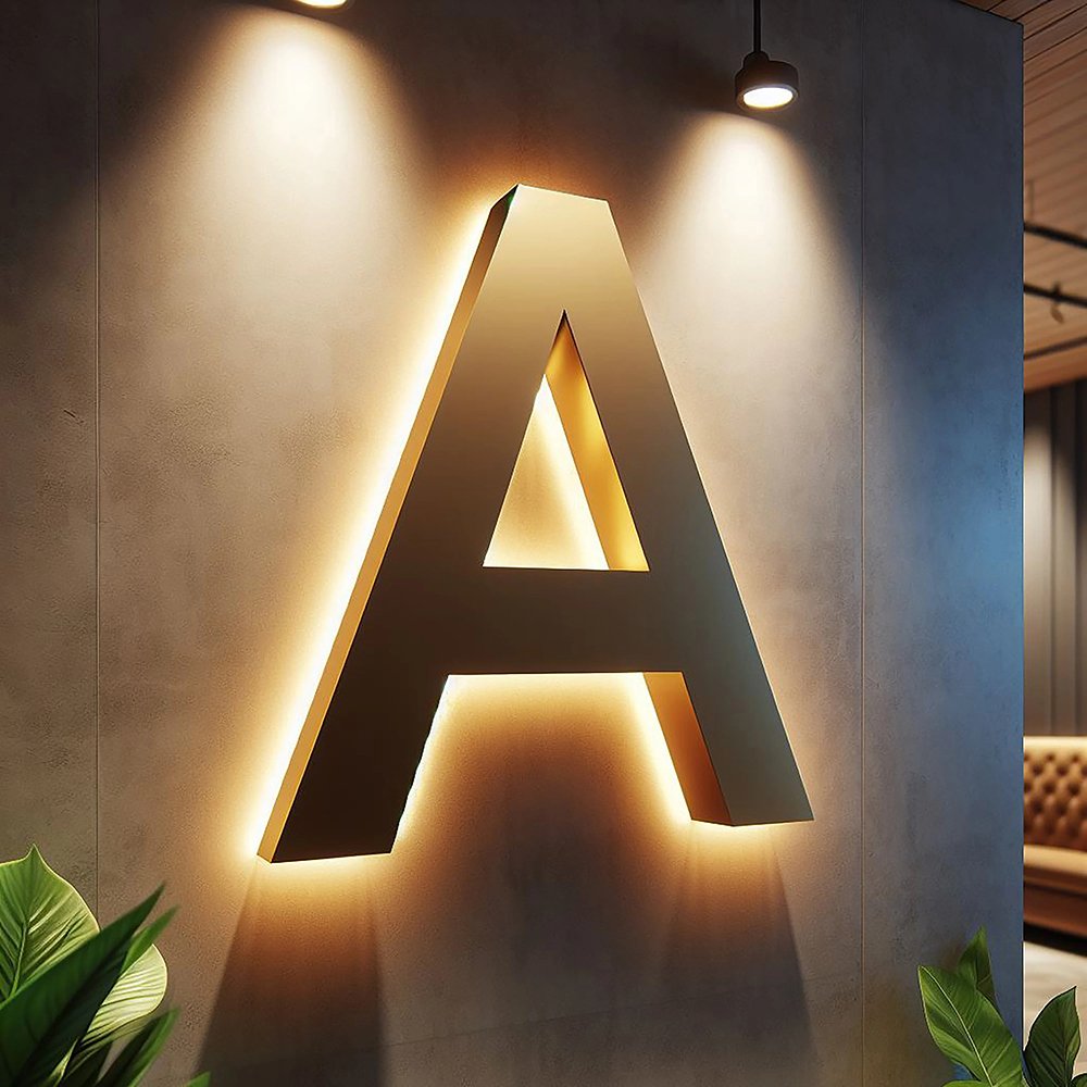 Customization Outdoor Interior 3D Metal Painted Stainless Steel Wall Logo Acrylic Light up Backlit Channel Letter Sign