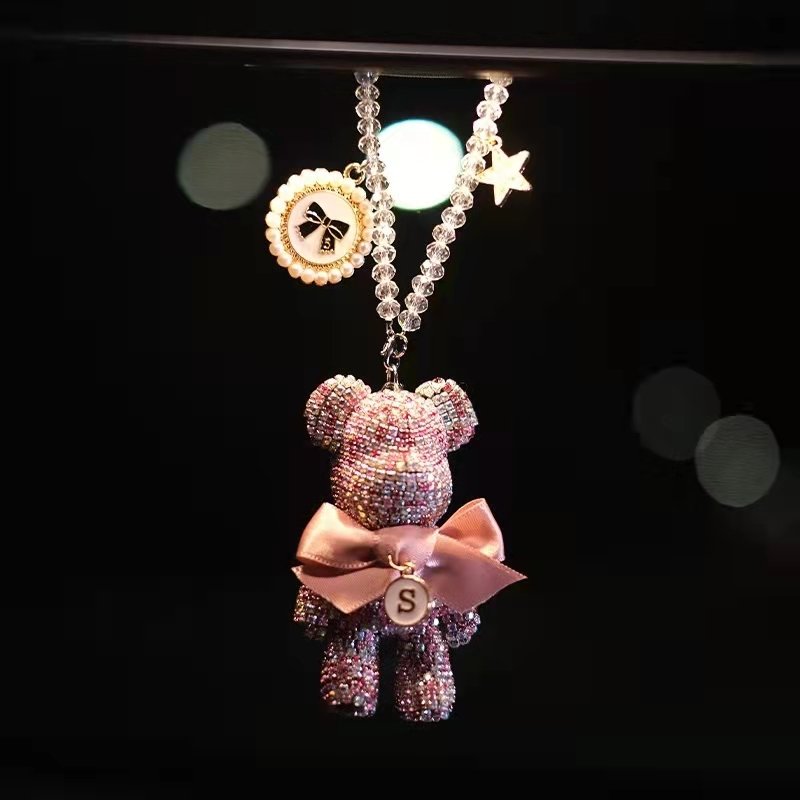Wholesale Car Accessories Hair Pendant Car Interior Supplies Rearview Mirror Buddha Car Hanging New Arrive Handmade Crystal