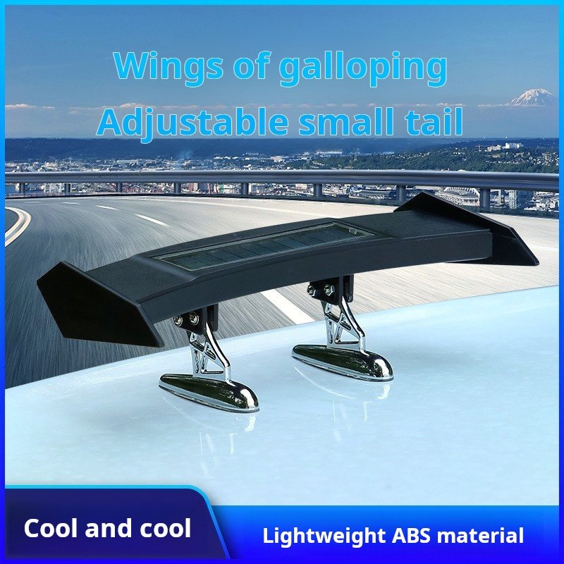 Yosovlamp Solar Powered Car Small Tail Wing Light Mini Streamer Light Flashing Anti Chasing Warning Explosion Light