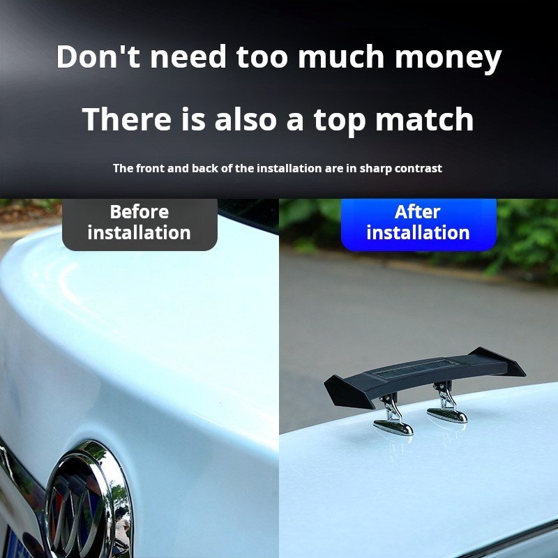 Yosovlamp Solar Powered Car Small Tail Wing Light Mini Streamer Light Flashing Anti Chasing Warning Explosion Light