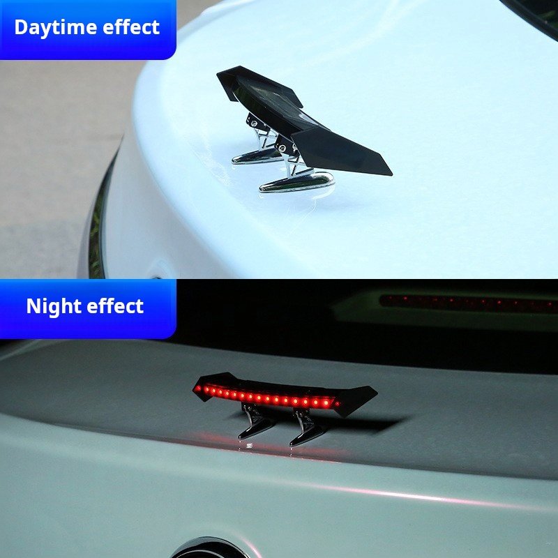 Yosovlamp Solar Powered Car Small Tail Wing Light Mini Streamer Light Flashing Anti Chasing Warning Explosion Light