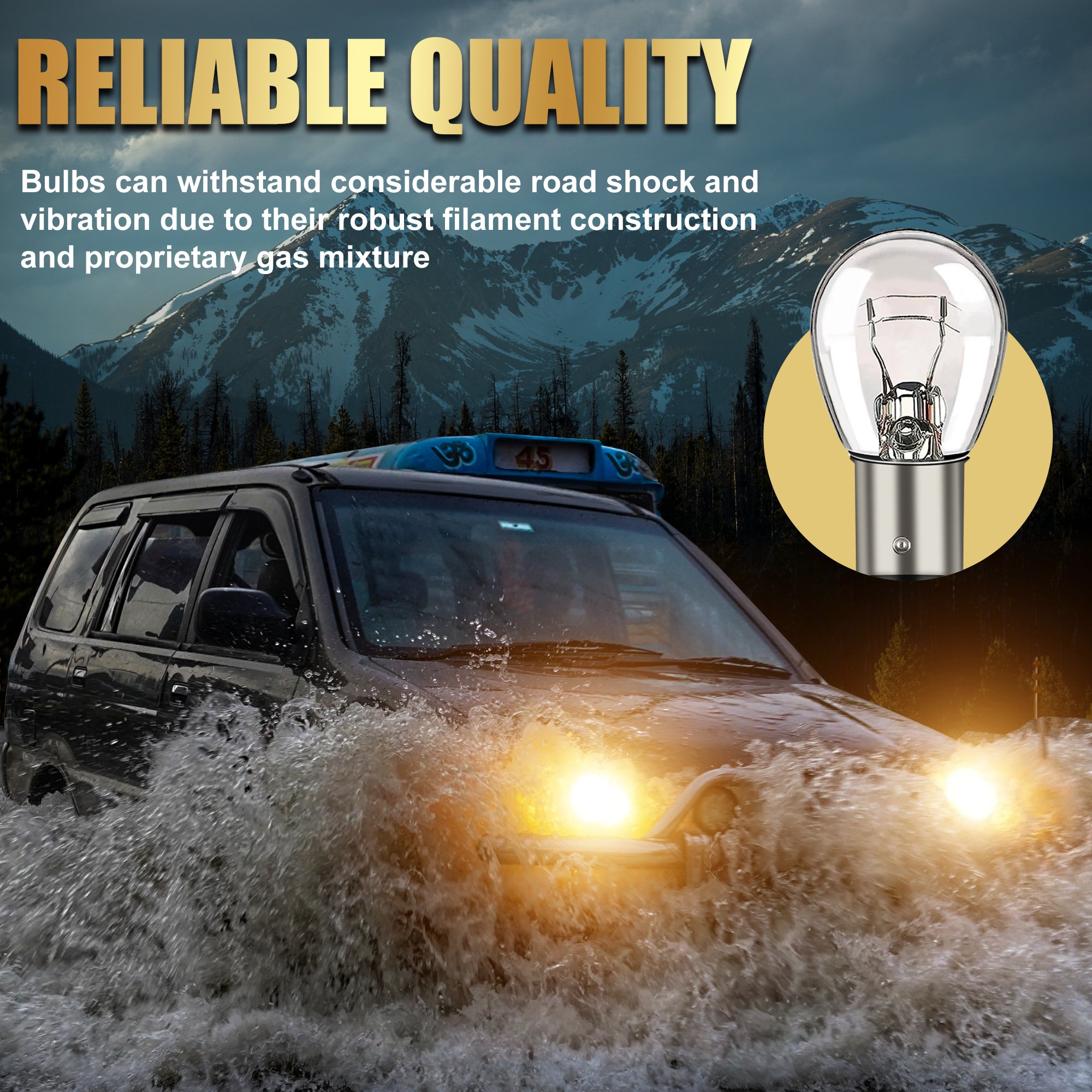 1157 Bulb, Brake Light Bulbs, Turn Signal Bulb Replacement for Marker Tail Running Parking Backup Lights