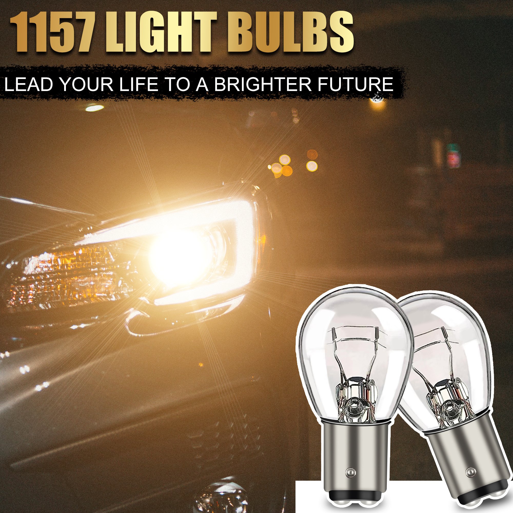 1157 Bulb, Brake Light Bulbs, Turn Signal Bulb Replacement for Marker Tail Running Parking Backup Lights