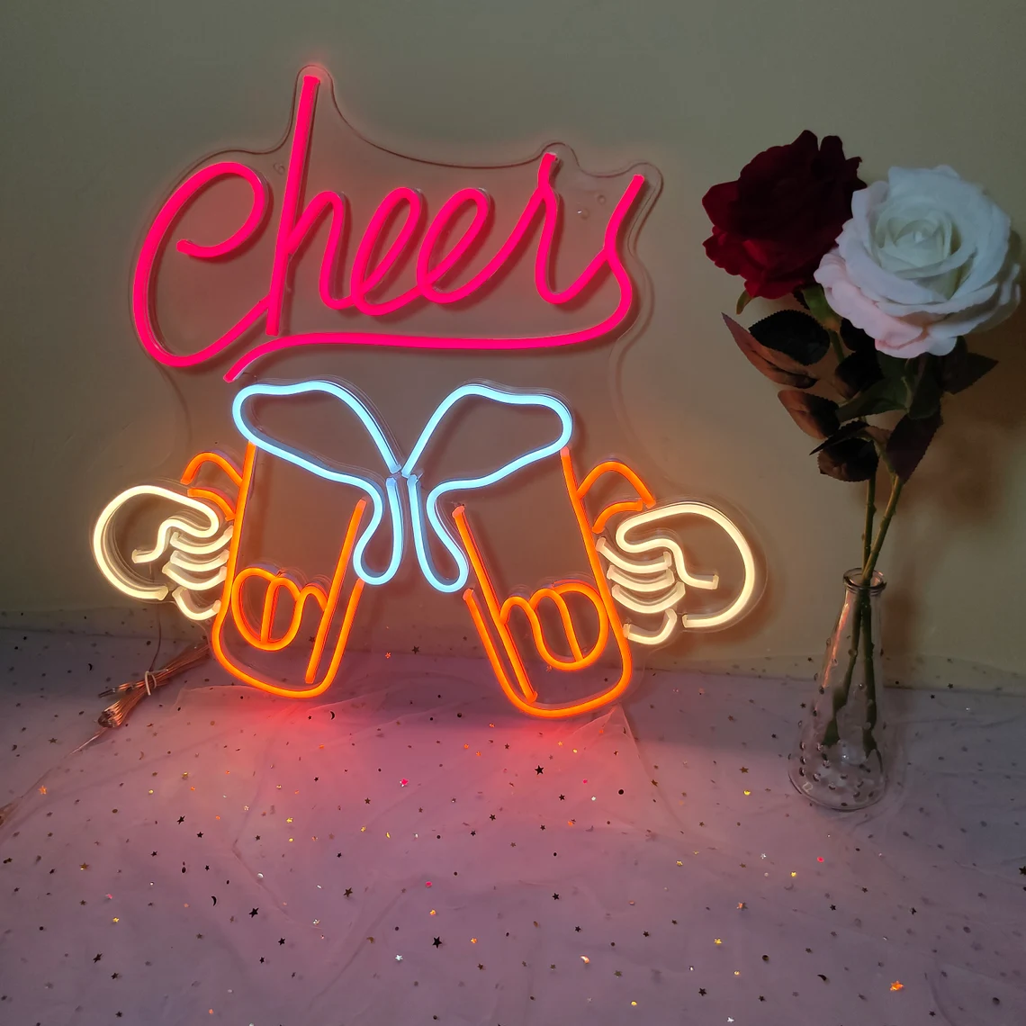 Custom Neon Sign Color Lighting Strip Rope Pink Decoration Signs Led Neon Lights for Wall