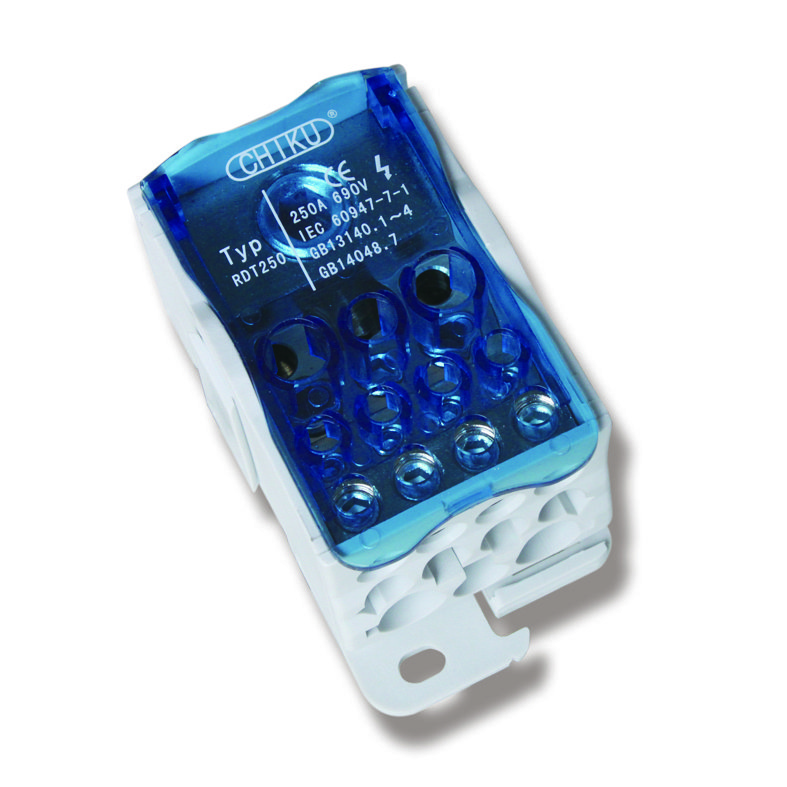 Din Rail Bus Bar 80A 125A 160A 250A 400A Power Distribution Screw Terminal Blocks High Amp Distribution Block Accessories