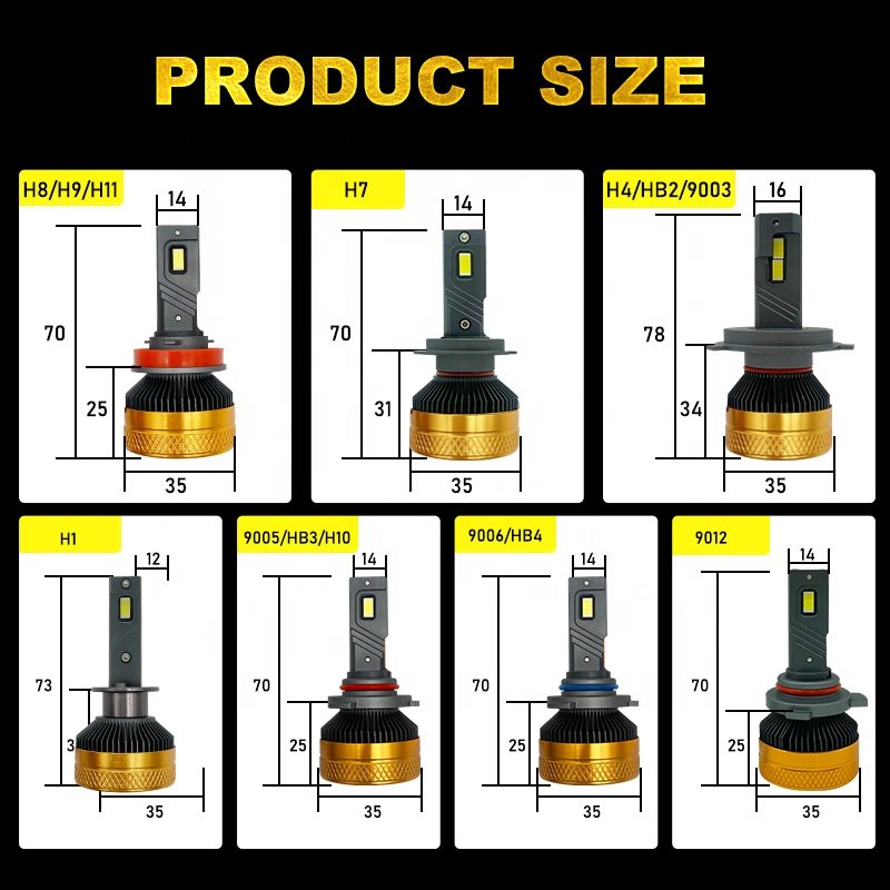 High Power 220w 22000lm Auto Lighting System Canbus H1 H7 H11 Auto Lamp Hight Low Beam H4 Car LED Headlight Bulbs
