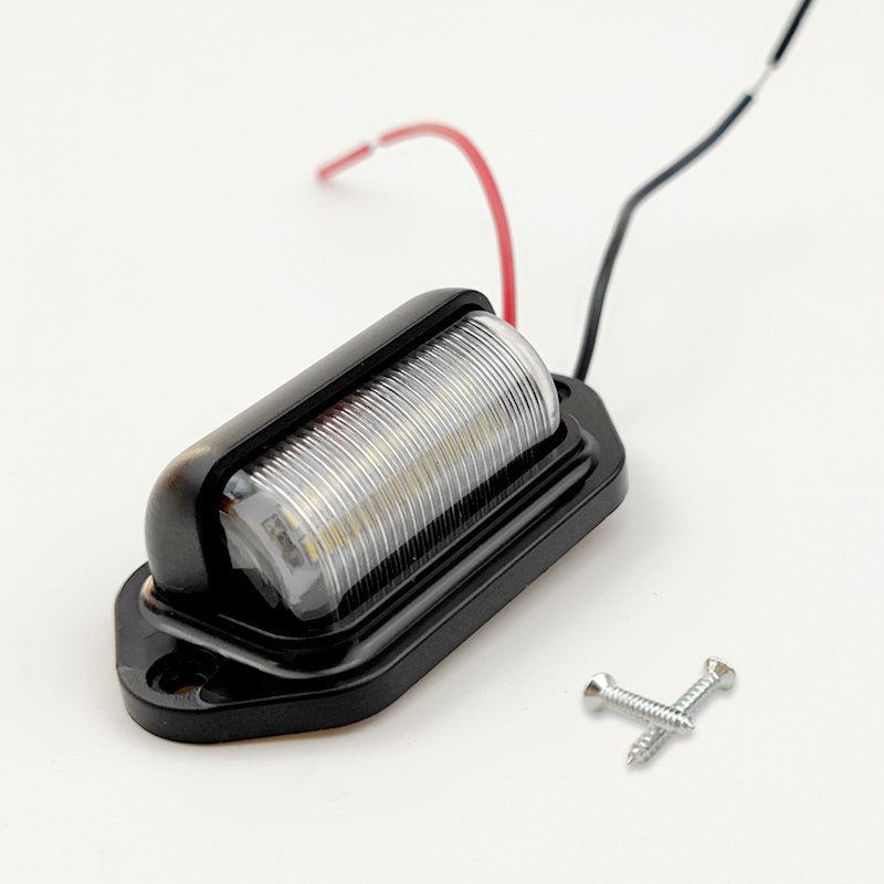 2pcs Universal 12V-24V LED License Plate Tail Light Interior Courtesy Side Marker Lamp for Truck SUV Trailer Van RV Boats Buses