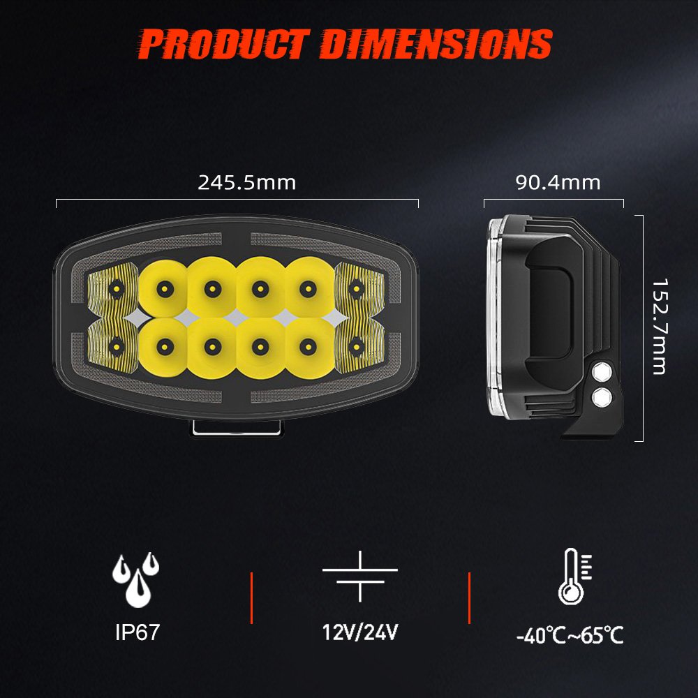 Led Para Camion Work Lamp Truck 10inch 24V Headlamp Led 4x4 Amber Drl Fit for Scania Volvo