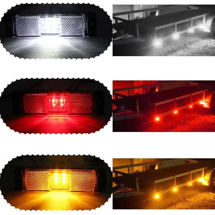 Truck LED Side Marker Light Clearance Light Indicator Warning Lamp Signal Lamp for Truck Trailer Lorry Boat Bus ATV 12V 24V