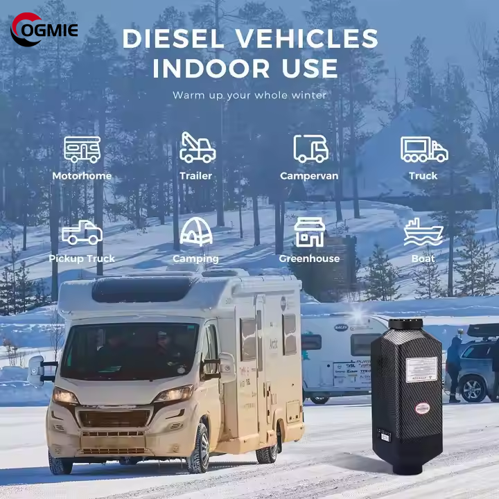 OGMIE TOP Sale New Arriving Bluetooth Plastic Shell 2KW 5KW Diesel Heater 12V 24V Diesel Parking Heater for RV Bus Car Boats