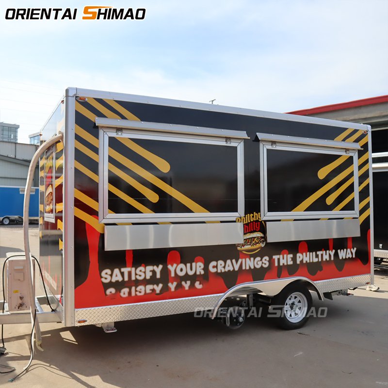 Oriental Shimao Pizza Food Truck Bakery Commercial Catering Trailer Restaurant Hot Dog Truck Square Food Trailer