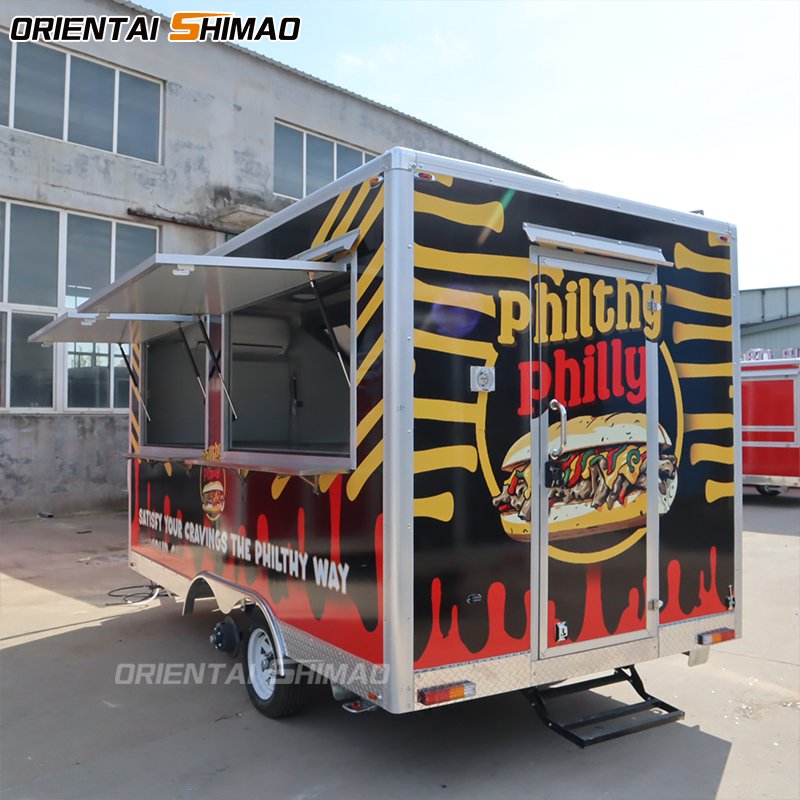 Oriental Shimao Pizza Food Truck Bakery Commercial Catering Trailer Restaurant Hot Dog Truck Square Food Trailer