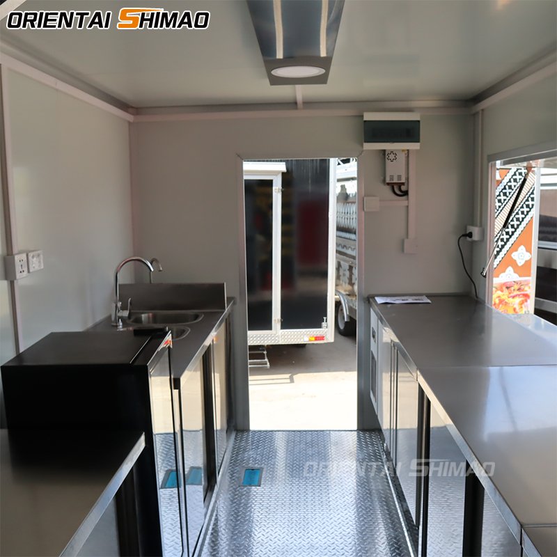 Oriental Shimao Pizza Food Truck Bakery Commercial Catering Trailer Restaurant Hot Dog Truck Square Food Trailer