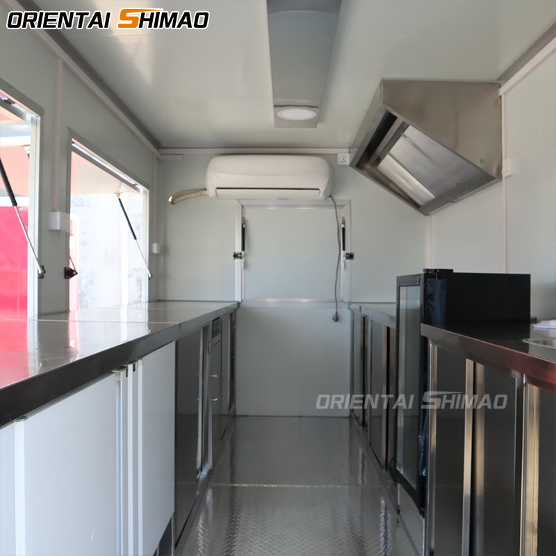 Oriental Shimao Pizza Food Truck Bakery Commercial Catering Trailer Restaurant Hot Dog Truck Square Food Trailer
