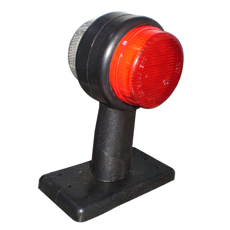 High quality 2 inch round T shape size double face side marker stalk light 10-30V red clear clearance lights for truck trailer
