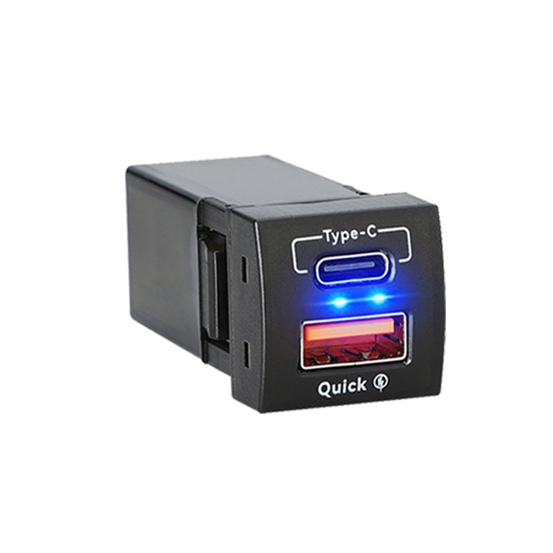 Wholesale Type c ultra Toocki 33w Charging Car Lighter Fast Charger 12V 24V QC3.0 38W for Toyota