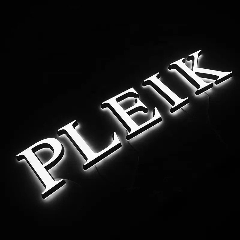 Hot Sale Custom Metal Logo Sign LED 3D Frontlit Business Wall Company Name Logo Sign