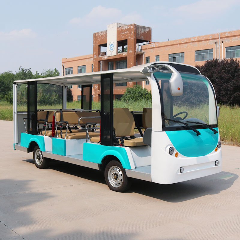 Tourist Car 14 Seat Electric Shuttle Transport Sightseeing Bus Car for Sale
