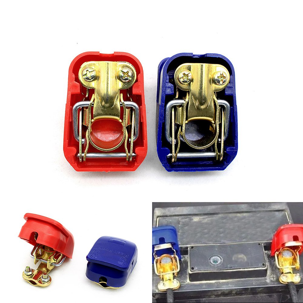 Podofo 2Pcs 12V Quick Release Battery Terminals Clamps for Car Caravan Boat Motorcycle Car-styling Car Accessories Universal