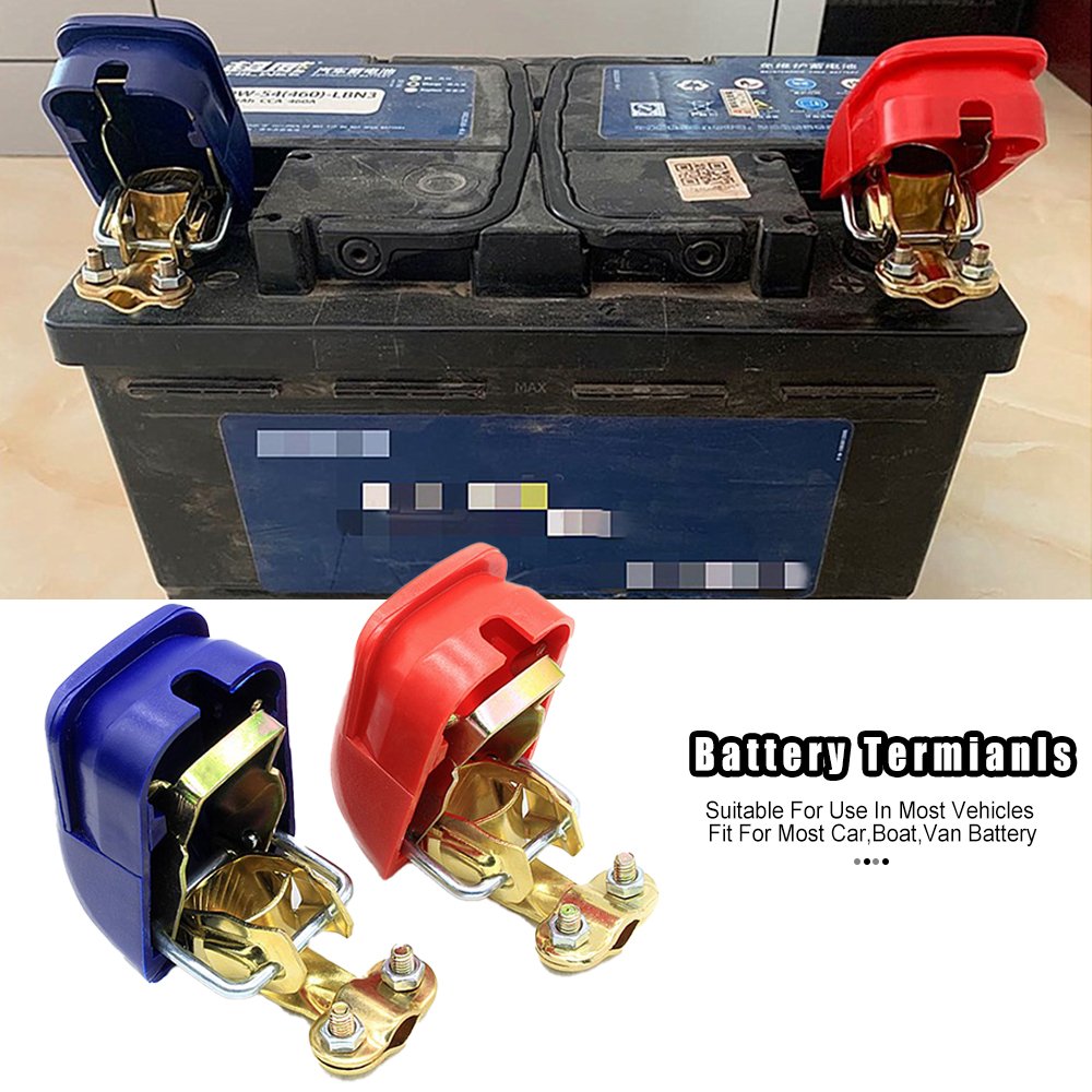 Podofo 2Pcs 12V Quick Release Battery Terminals Clamps for Car Caravan Boat Motorcycle Car-styling Car Accessories Universal