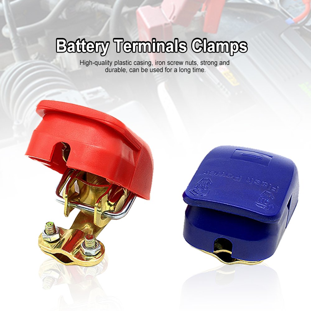 Podofo 2Pcs 12V Quick Release Battery Terminals Clamps for Car Caravan Boat Motorcycle Car-styling Car Accessories Universal