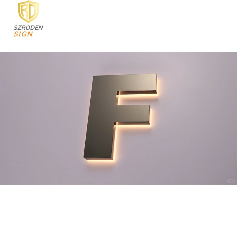 New Arrival Back-Lit Led Letter Sign Custom Led Logo 3d Led Sign of Company Reception Sign