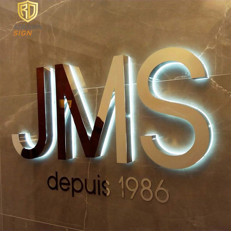 New Arrival Back-Lit Led Letter Sign Custom Led Logo 3d Led Sign of Company Reception Sign