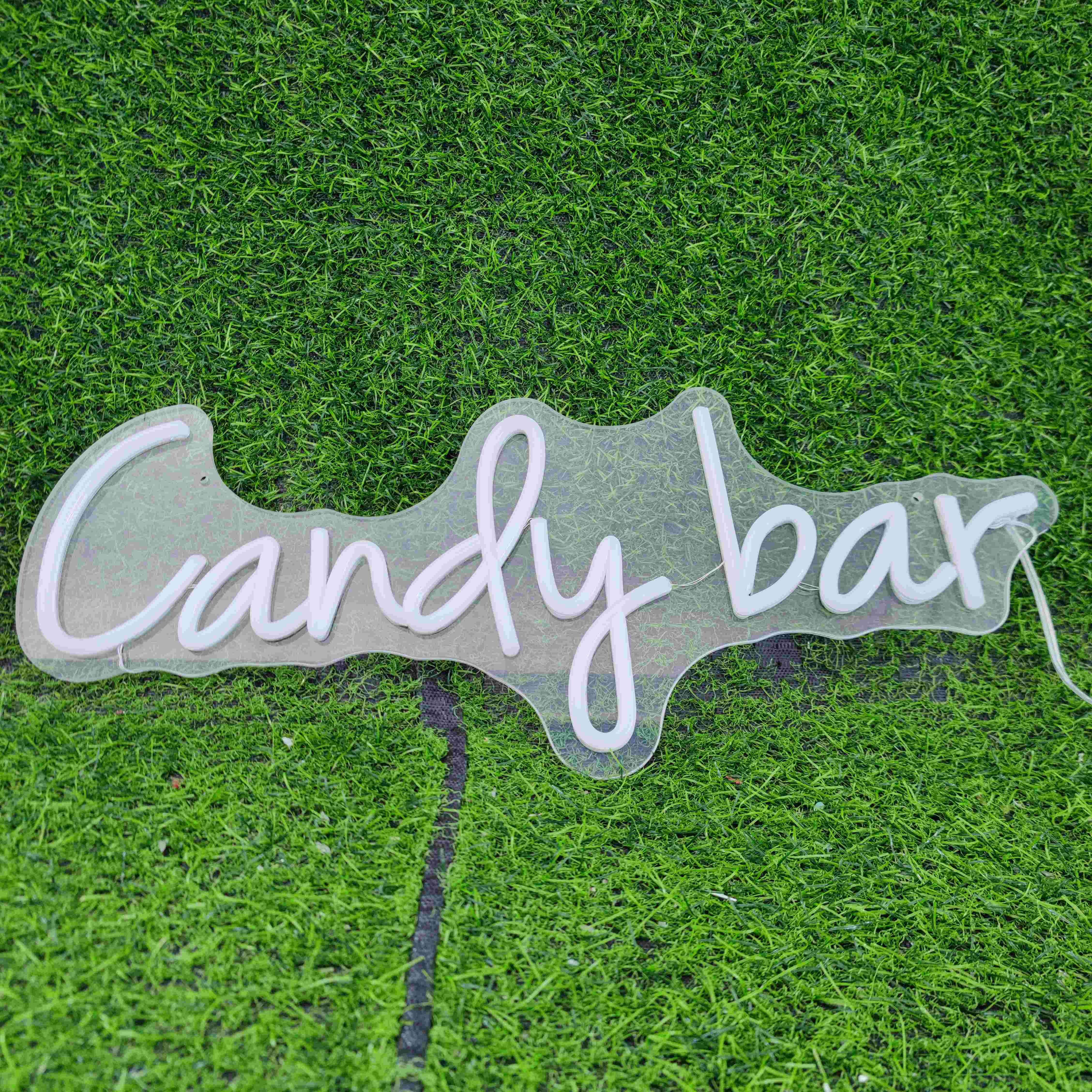 Free Design No MOQ Candy bar LED Neon Light for Store Business logo